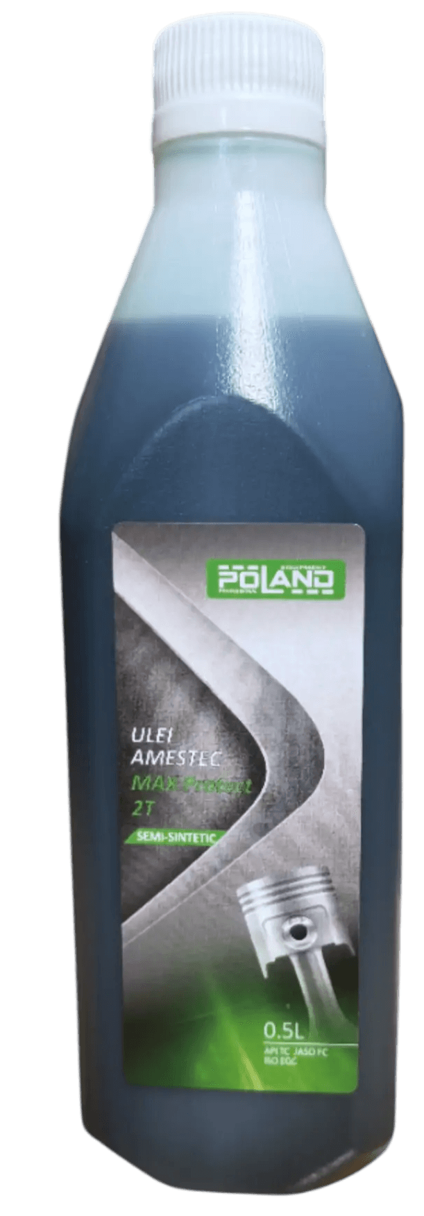 Ulei amestec Poland Original Max Protect Verde – Semi-sintetic pentru motoare în 2 timpi